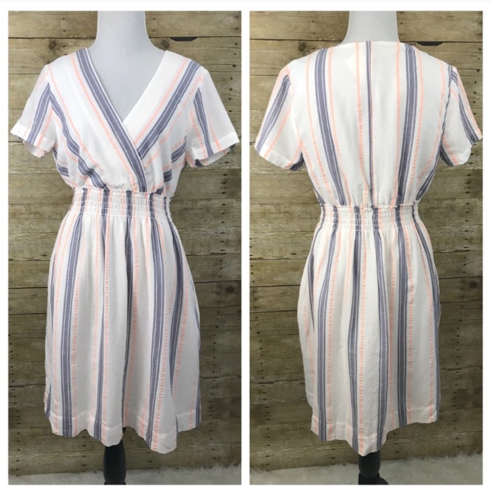 J Crew stripe dress with pockets